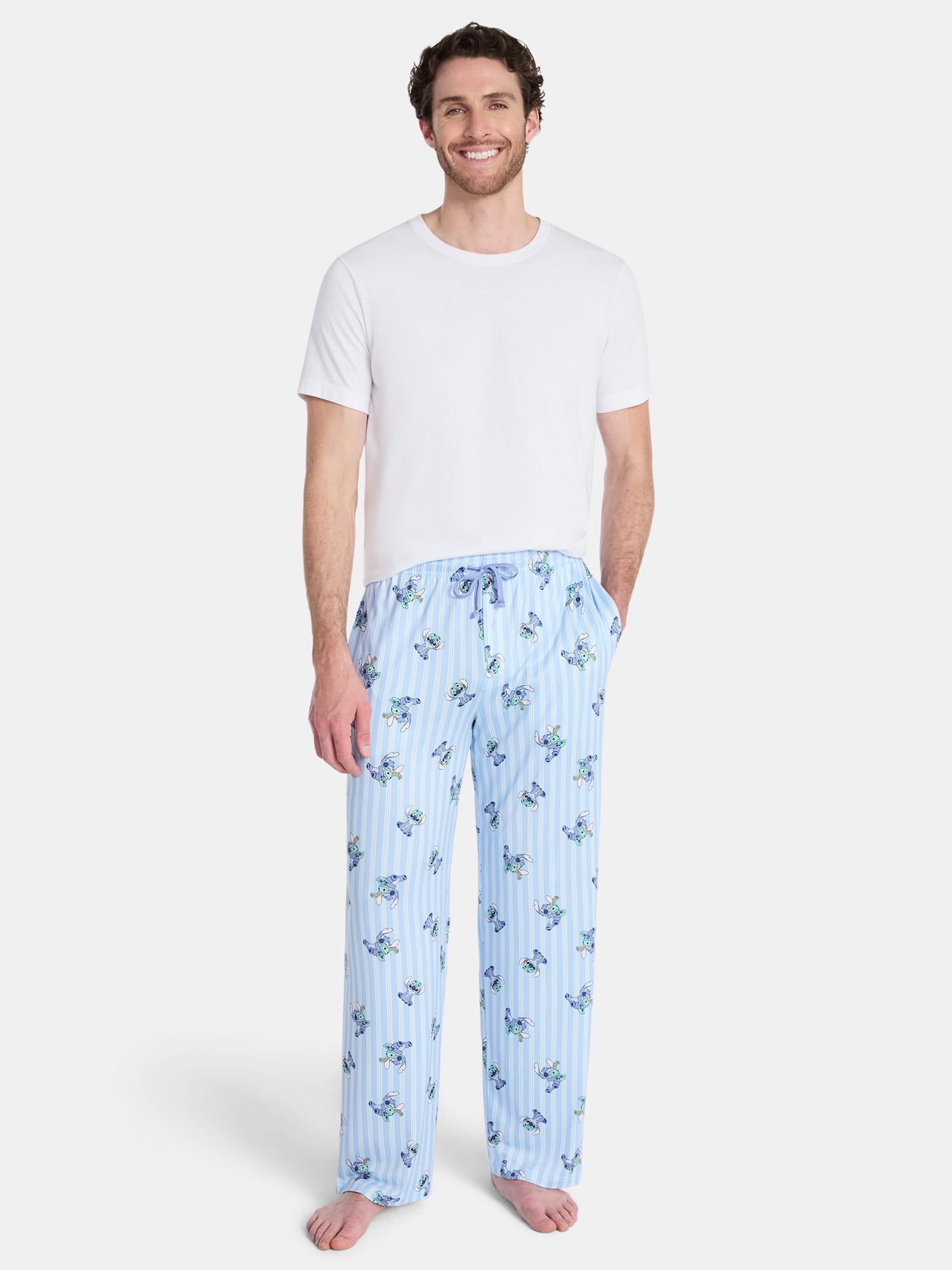 Lilo and Stitch Men's & Big Men's Graphic Lounge Pants, 25'' Inseam, Sizes S-2XL
