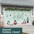 thumbnail image 4 of 7' x 16' Whimsical Merry Penguins Christmas Double Garage Door Banner - Playful Holiday Décor, 4 of 5