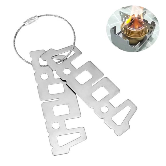 Soporte cruzado para estufa de alcohol SqueQu, acero inoxidable, 30 x 98 mm