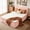 Pink, variant on Vcatnet 16.7 inch Queen Bed with Headboard, Comfy Bedroom Furniture, Corduroy Cloud Bed, No Assembly Required, Gray