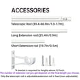 thumbnail image 6 of Mxdfafa 40-193in White Tension Curtain Rod, Heavy Duty No Drill for Room Divider, Bathroom, Closet & Laundry, Carbon Steel, Rust-Proof, 6 of 9
