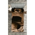 thumbnail image 3 of Ambesonne Western Quilted Bedspread Set 2 Pcs, Wild Cowboy Hat Wooden, Twin Size, Brown, 3 of 3