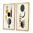 thumbnail image 3 of Designart "Simple Circles Geometric Minimalism VII" Modern Geometric Framed Wall Art Set Of 2 - Modern Yellow Gallery Wall Frame Set For Home Decor, 3 of 6