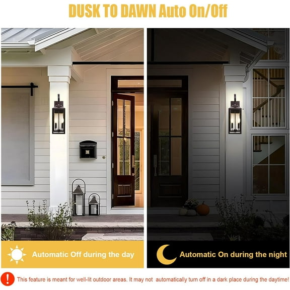 JINYUN-Dusk to Dawn Candelabra Bulbs Outdoor, CA11 Vintage, Candle Flame Tip Full Glass, Non-Plastic, Soft White 2700K, 4W=40W, 450LM LED Light Sensing Auto On/Off Bulb, E12 Base, 4-Pack, HQ-H035