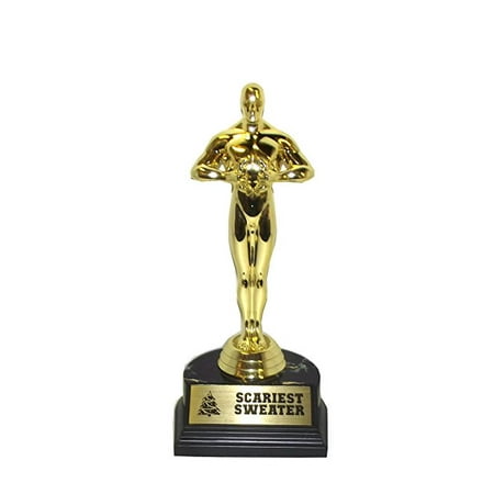 Ugliest Christmas Sweater Trophy Aahs Engraving Christmas Sweater Award Party Trophies, 7 inches (