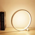 thumbnail image 3 of Lámpara táctil de cabecera Lámpara de mesa circular regulable, lámpara de escritorio de anillo moderna, luz decorativa de mesita de noche USB para lectura dormitorio y oficina, 3 of 5