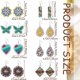 thumbnail image 2 of Kit de 8 pares de pendientes DIY con pintura de diamantes, fabricación de doble cara para mujeres y niñas, 2 of 9