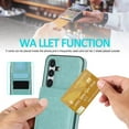 thumbnail image 6 of REQO Phone Case for Samsung Galaxy A55 5G with Tempered Glass Screen Protector and Credit Card Holder Wallet Cover Stand Leather Cell Accessories Glaxay A 55 55A A555G SM-A556V Women Men Green, 6 of 7