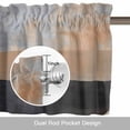 thumbnail image 6 of Abstract Ombre Brown Black White Valance Curtain Modern Art Gradient Window Valances Rod Pocket Short Curtains Window Treatments for Kitchen Bedroom Bathroom Laundry 54" x 18", 6 of 9