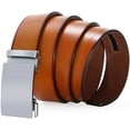 thumbnail image 4 of Men's Belt Genuine Leather Ratchet Belt for Men with Slide Buckle,Trim to Fit width 3.5cm 1 3/8 inch, 4 of 7