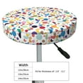 thumbnail image 4 of Fotbe Colorful Spots Stool Covers Round,Waterproof Round Bar Stool Covers Bar Chair Covers Washable Stool Cushion Slipcover for 12-14 Inch Chair-, 4 of 7