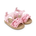 thumbnail image 1 of xiaxaixu Baby Girls Summer Sandals, Non-Slip Ruffle Flat Shoes Open Toe Infant First Walker Shoes, 1 of 8