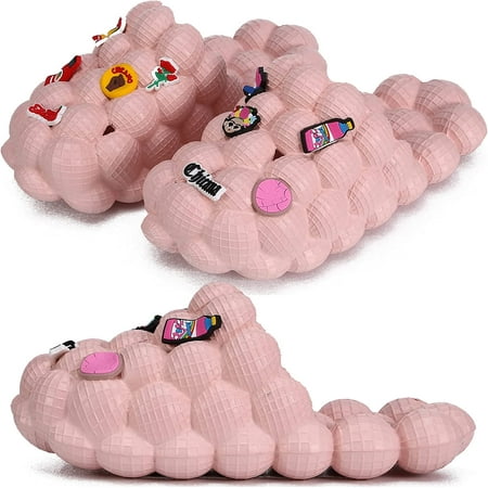 

Bubble Slides Funny Massage Bubble Ball Slide Slippers for women Men Platform Unisex Stress Relief Slide Sandals House Slippers Black Green Beige
