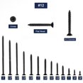 thumbnail image 3 of Tornillo Para Madera # 12 X 5/8 ", 100 Piezas 18-8 (304) Tornillos De Acero Inoxidable Cabeza Plana Phillips Tornillos Autorroscantes Rápidos Para Paneles De Yeso Óxido Negro Por Sg Tzh, 3 of 5