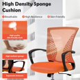 thumbnail image 4 of Mesh Office Chairs with Wheels, Home Offices Desk Chairs Comfy, Computer Chair, Rolling Chair, Adjustable Chair, Suitable for Office,Home, Bedroom, Study, Orange, 4 of 7