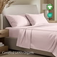 thumbnail image 3 of Bare Home Organic Sateen Sheet Set - 400 Thread Count - 100% Organic Cotton - 4 Piece - Full, Dusty Pink, 3 of 10