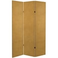 thumbnail image 3 of Oriental Furniture 6 ft. Tall Double Sided Leather Pattern Print Canvas Room Divider, 3 of 7
