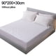 thumbnail image 2 of Protector de colchón blanco, sábana ajustable, protección contra la humedad, almohadillas impermeables para cama, cubrecolchón de algodón, silencioso, adecuado para cama con somier, 2 of 6