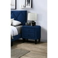 thumbnail image 5 of Contemporary Navy Blue Velvet Nightstand With 2 Drawer Storage Practicality 2 Bedside Table Modern And Artistic Flair, 5 of 6