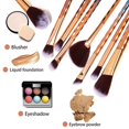 thumbnail image 2 of Wolfrail 8 pcs Professional Makeup Brushes Sets Premium Synthetic Cosmetic Tool Make up Brushes Water Ripple Handle Brush Kit Include Blending Kabuki Foundation Blush Contour Brochas De, 2 of 5