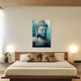 thumbnail image 4 of ZHONGYUTONG Buddha Head Wall Art Buddha Statue Paintings Zen Pictures Canvas Prints Spa Artwork for Yoga Meditation Spiritual Buddhism Prayer Room Framed (24.00" x 36.00"), 4 of 6