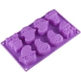 thumbnail image 1 of 1 Pack Halloween Molds Silicone Candy Soap Mold Cookie Baking Mold With Ghost Pumpkin，Random Color, 1 of 9