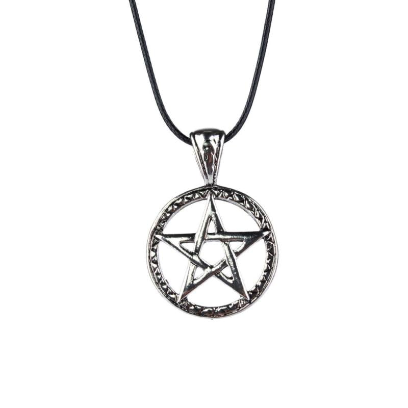 Men Vintage Fly Crow/Pentagram/Viking Necklace Silver Chain Pendant Adjustable 