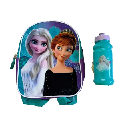 Disney Frozen Elsa & Anna 10" MINI Backpack with Water Bottle