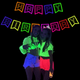 thumbnail image 4 of Glow in The Dark Happy Birthday Banner, 10ft Neon Party Supplies, Luminous Birthday Decoration for Kids & Adults, 4 of 8