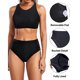 thumbnail image 5 of WILLBEST Traje de Baño Para Mujer, Bikini de Cintura Alta Sexy, Push Up, Traje de Baño de Dos Piezas, Conjunto de Bikini Estampado de Cintura Alta Fruncido Retro de Dos Piezas, 5 of 7