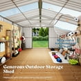 thumbnail image 4 of Jocisland 10.1x11.5x7.4 ft Galvanized Steel Storage Shed, Outdoor Shed for Backyard, Garden, Patio, Dark Grey, 4 of 7