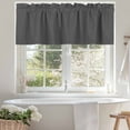 thumbnail image 4 of Dark Gray Valances for Windows, 42 x 18in, Solid Color Rod Pocket Kitchen Valance Curtain Light Filtering Window Treatments for Living Room Bedroom, 1 Panel, 4 of 7