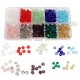thumbnail image 2 of 500pcs Mixed Colors 6mm Crystal Glass Rondelle Faceted Loose Spacer Beads, 2 of 6
