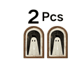 thumbnail image 3 of Qjidjing 2 Pcs Vintage Halloween Dark Gothic Ghost Cat Arched Wall Art Decor, Wooden Decorative Sign for Fireplace Mantel, Stair Wall, Party, 3 of 7
