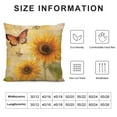 thumbnail image 5 of Nawypu  Sunflower Decorative Throw Pillow Covers Cushion Case, Vintage Sunflowers Butterflies Farmhouse Pillowcase Cozy Pillow Cover for Couch Sofa Bed Garden Chair Car, 5 of 5