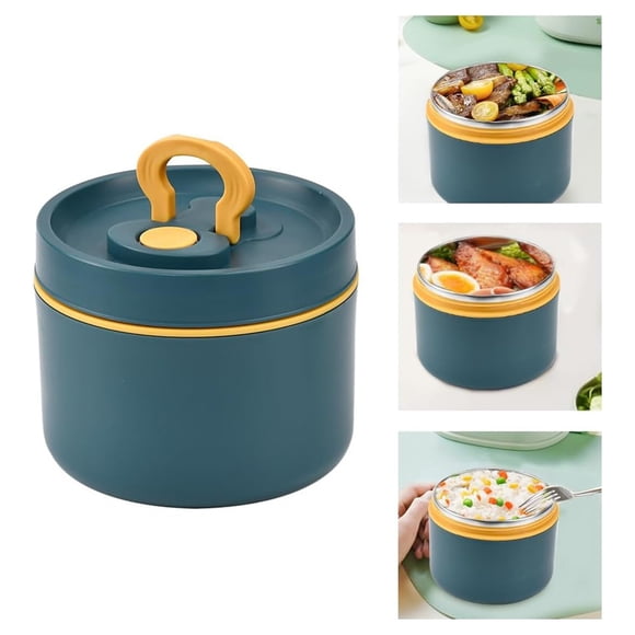Kingtowag (Portapranzo Coibentato Acciaio), Contenitore Termico Per Alimenti Caldi 650 Ml, Portapranzo Coibentato In Acciaio Con Maniglia, Lunch Box Isolato Per Cibi Caldi E Viaggi