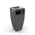 thumbnail image 2 of Kobi 43in Waste Bin with Metal Ashtray Insert - Graphite Grey, 2 of 5