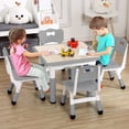 thumbnail image 1 of Para niños mesa y sillas set - para niños pequeños height - adjustable escritorio con superficie con grafiti, 4 asientos, 1 of 5
