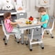 thumbnail image 1 of Para niños mesa y sillas set-para niños pequeños height-adjustable escritorio con superficie con grafiti 4 asientos, 1 of 5