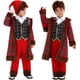 thumbnail image 1 of Disfraz de Papá Noel navideño para niños pequeños, manga larga con sombrero, chaleco para fiesta de cosplay, abrigo, sombrero, conjunto de 4 piezas, 1 of 6