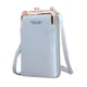 thumbnail image 1 of Bolso bandolera para teléfono móvil, bolso bandolera para teléfono, bolso bandolera de piel sintética con cremallera para mujer, pequeño Azul, 1 of 9