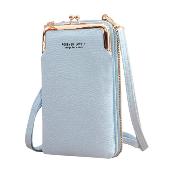 Bolso bandolera para teléfono Bolso bandolera para teléfono Bolso bandolera para mujer Bolso bandolera pequeño Azul