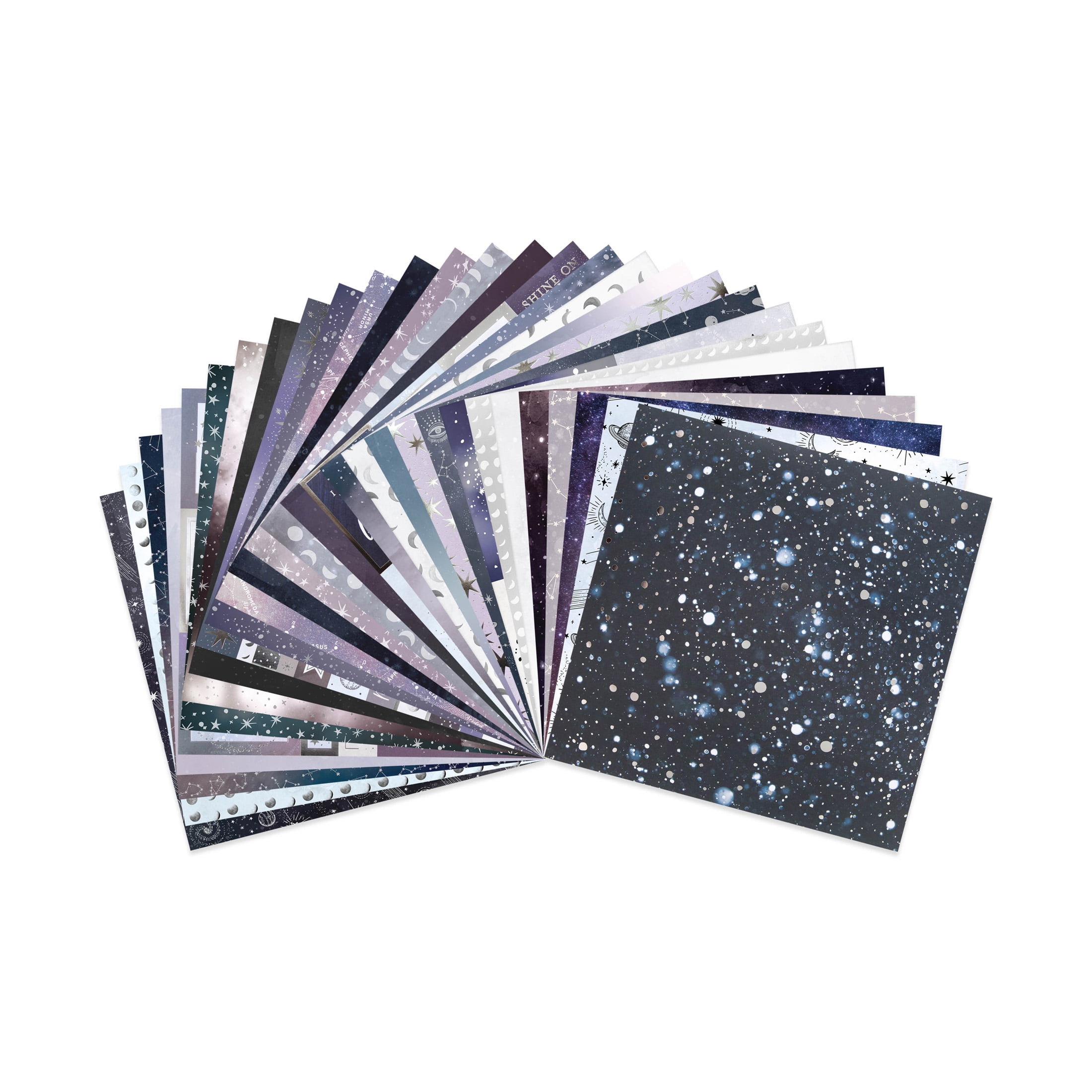 12" x 12" Silver Starlight Paper Pad by Recollections - Acid and Lignin Free Paper for Scrapbooks - Arts & Crafts - 6 Pack