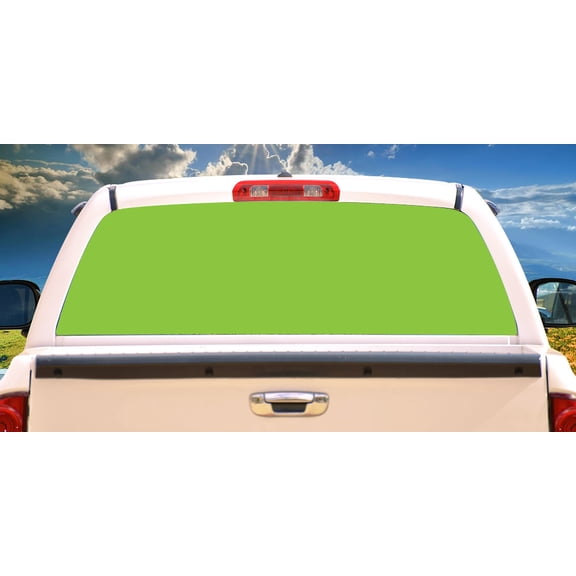 LIME GREEN Rear Window Graphic truck view thru vinyl decal back
