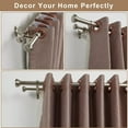 thumbnail image 6 of Modern Double Curtain Rods, Matte Nickel Curtain Rod 36-72 Inch Length Drapery Rods with Simple Decorative End Caps 1 Inch Front and 5/8 Inch Diameter Back Dual Curtain Rod Telescoping Window Rods, 6 of 7
