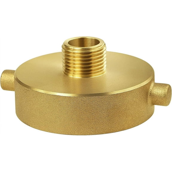 NOVINO Fire Hydrant Hose Adapter 2-1/2" NST/NH Female x 3/4" GHT Male, Brass Fire Hydrant Adapter to Garden Hose