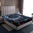 thumbnail image 3 of Outer Space Full Size Bed Sheets Planet Galaxy Bedding Set,Starry Sky Fitted Sheet Sciense Theme Sheets Teens（No Top Sheet）, 3 of 6