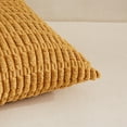 thumbnail image 4 of 4 Packs Neutral Decorative Throw Pillow Covers 18x18 Inch for Living Room Couch Bed Sofa, Rustic Farmhouse Boho Home Decor, Soft Plush Striped Corduroy Square Cushion Case 45x45 cm, 4 of 7
