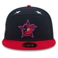 thumbnail image 2 of Men's New Era Navy/Red  Baltimore Orioles 2025 MLB All-Star Game Workout Side Patch 59FIFTY Fitted Hat, 2 of 5
