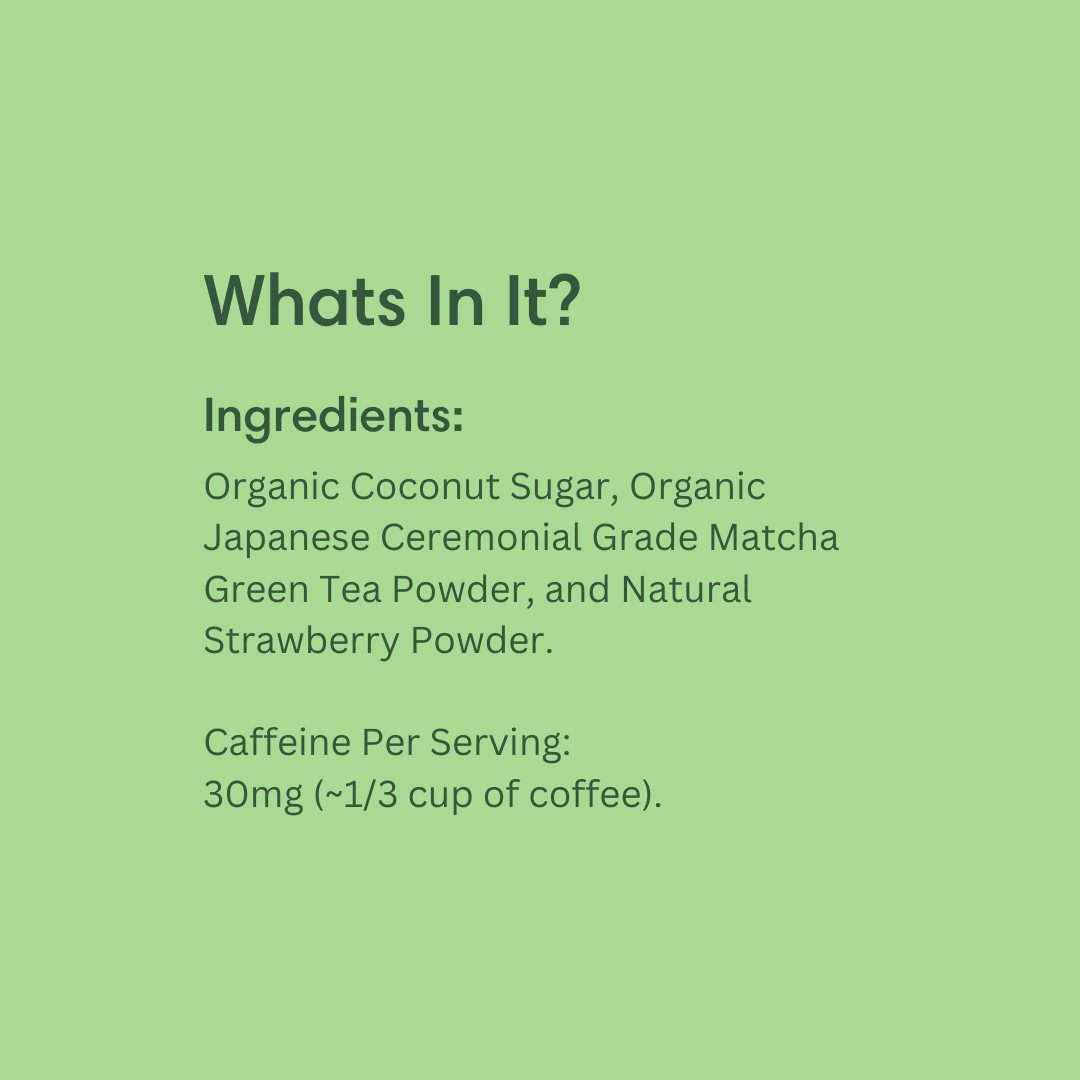 (12 pack) Morning Made Ceremonial Grade Organic Matcha Latte Powder, Strawberry, 10 Pack (0.18oz ea)